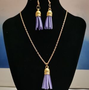 #15~New. Tassel necklace and earring set